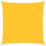 vidaXL Pânză parasolar, galben, pătrat, 6x6 m HDPE, 160 g/m²