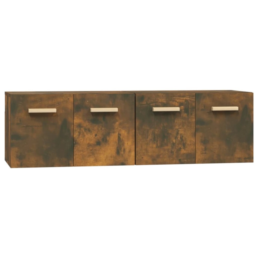 vidaXL Dulapuri TV de perete 2 buc. stejar fumuriu 60x36,5x35 cm lemn