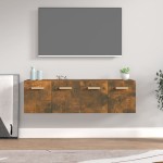 vidaXL Dulapuri TV de perete 2 buc. stejar fumuriu 60x36,5x35 cm lemn vidaXL Dulapuri TV de perete 2 buc. stejar fumuriu 60x36,5x35 cm lemn