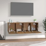 vidaXL Dulapuri TV de perete 2 buc. stejar fumuriu 60x36,5x35 cm lemn vidaXL Dulapuri TV de perete 2 buc. stejar fumuriu 60x36,5x35 cm lemn