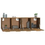 vidaXL Dulapuri TV de perete 2 buc. stejar fumuriu 60x36,5x35 cm lemn vidaXL Dulapuri TV de perete 2 buc. stejar fumuriu 60x36,5x35 cm lemn