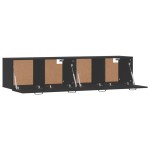 vidaXL Dulapuri TV de perete, 2 buc. negru 60x36,5x35 cm lemn compozit vidaXL Dulapuri TV de perete, 2 buc. negru 60x36,5x35 cm lemn compozit