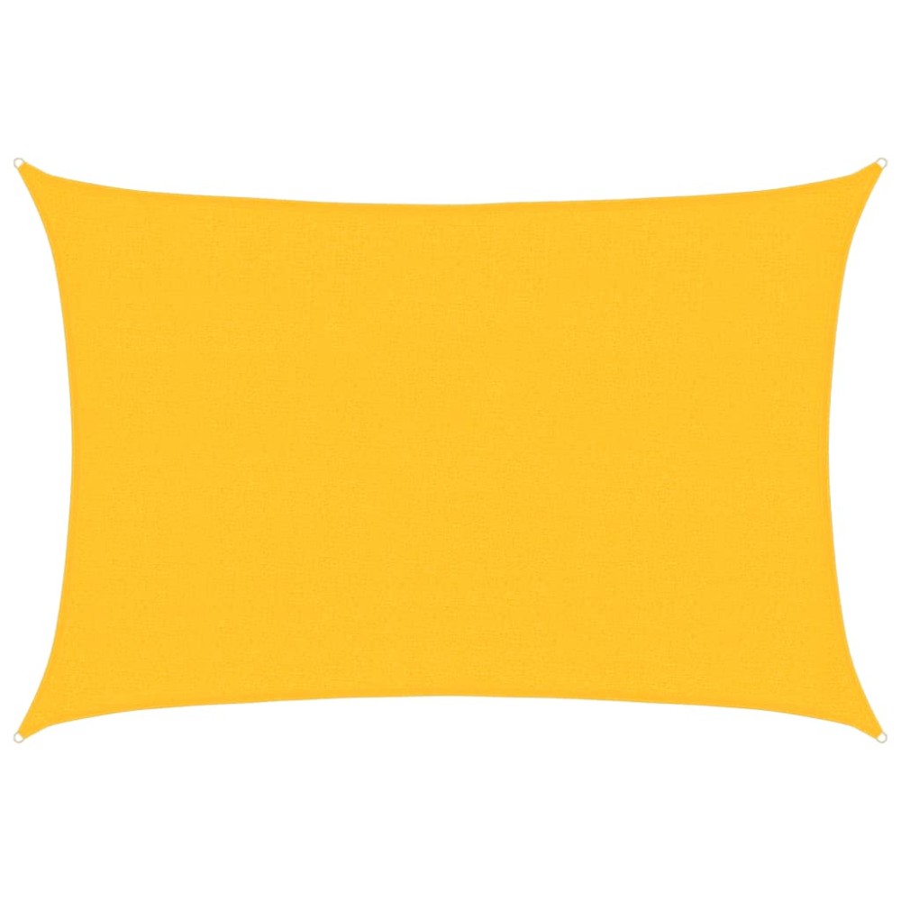vidaXL Pânză parasolar, galben, 2,5x4 m , HDPE , 160 g/m²