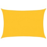 vidaXL Pânză parasolar, galben, 2,5x4 m , HDPE , 160 g/m²