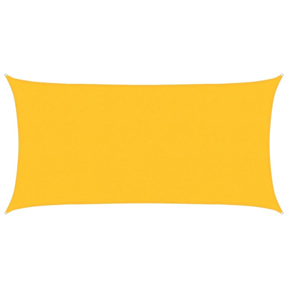 vidaXL Pânză parasolar, galben, 2,5x4,5 m, HDPE, 160 g/m²