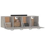 vidaXL Dulapuri de perete 2 buc. gri beton 80x35x36,5cm lemn prelucrat vidaXL Dulapuri de perete 2 buc. gri beton 80x35x36,5cm lemn prelucrat