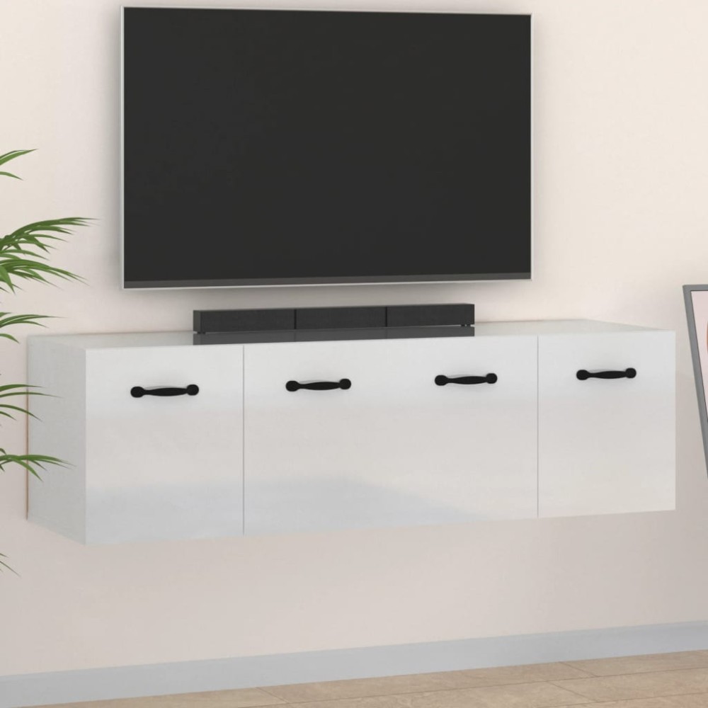 vidaXL Dulapuri de perete 2 buc. alb extralucios 80x36,5x35 cm lemn