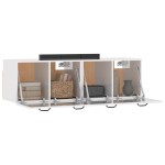 vidaXL Dulapuri de perete 2 buc. alb extralucios 80x36,5x35 cm lemn vidaXL Dulapuri de perete 2 buc. alb extralucios 80x36,5x35 cm lemn