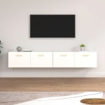 vidaXL Dulapuri de perete, 2 buc., alb, 100x36,5x35 cm, lemn prelucrat vidaXL Dulapuri de perete, 2 buc., alb, 100x36,5x35 cm, lemn prelucrat
