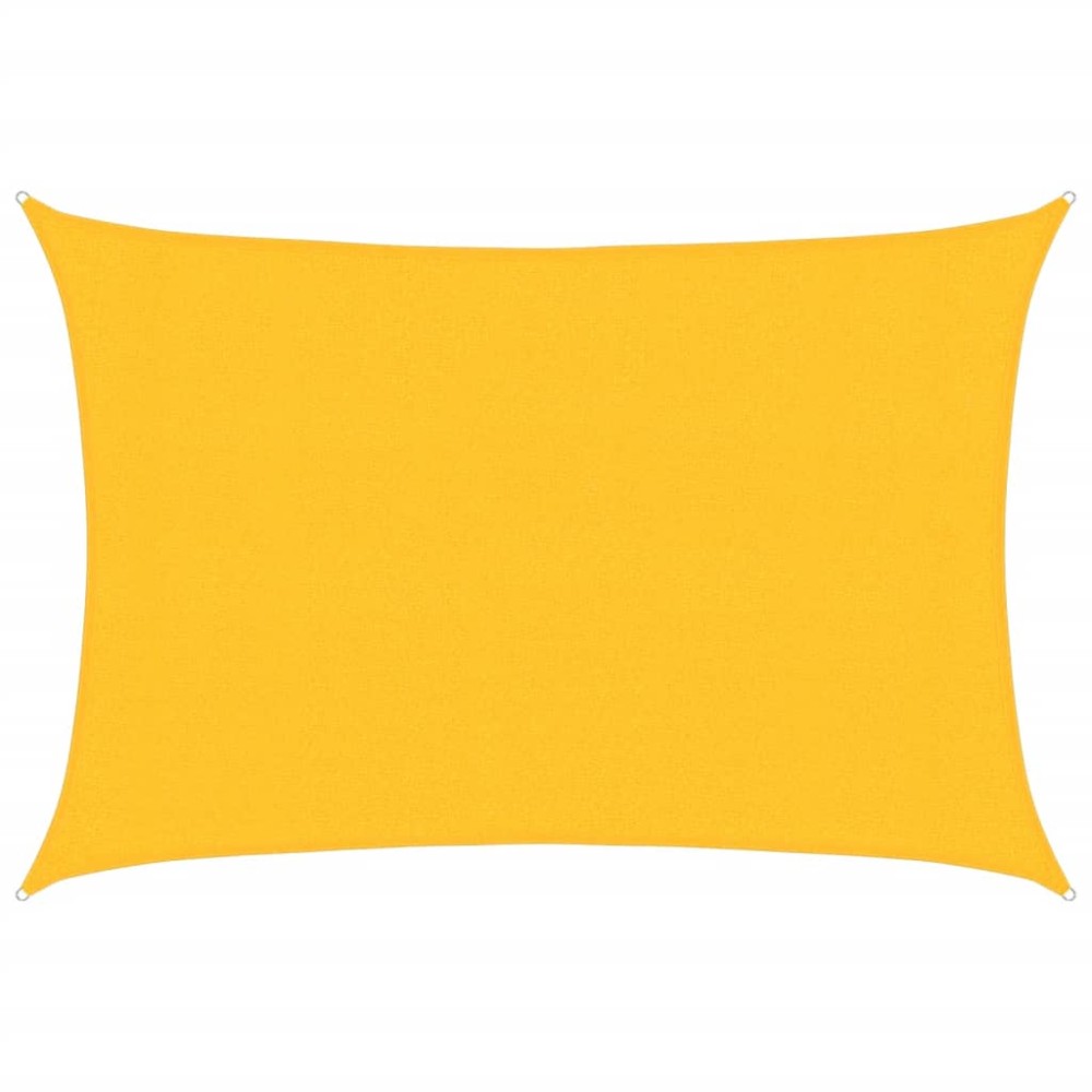 vidaXL Pânză parasolar, galben, 3x4 m HDPE, 160 g/m²