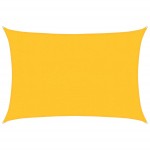 vidaXL Pânză parasolar, galben, 3x4 m HDPE, 160 g/m²
