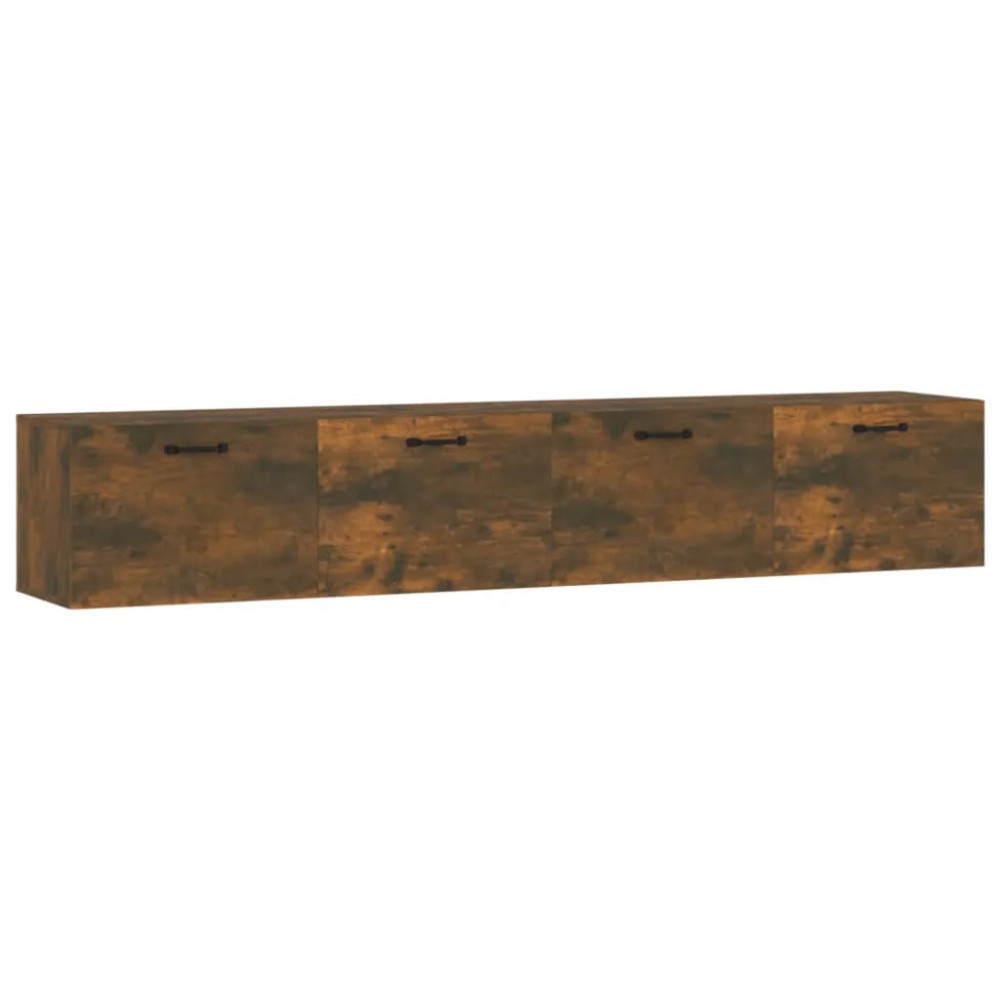 vidaXL Dulapuri de perete 2 buc. stejar fumuriu 100x36,5x35 cm lemn