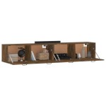 vidaXL Dulapuri de perete 2 buc. stejar fumuriu 100x36,5x35 cm lemn vidaXL Dulapuri de perete 2 buc. stejar fumuriu 100x36,5x35 cm lemn