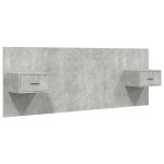 vidaXL Tăblie de pat cu dulapuri, gri beton, lemn prelucrat vidaXL Tăblie de pat cu dulapuri, gri beton, lemn prelucrat