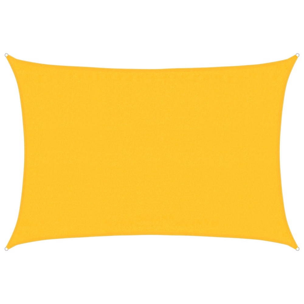vidaXL Pânză parasolar, galben dreptunghiular 3,5x5 m, HDPE, 160 g/m²