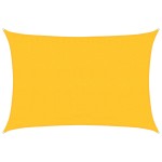 vidaXL Pânză parasolar, galben dreptunghiular 3,5x5 m, HDPE, 160 g/m²