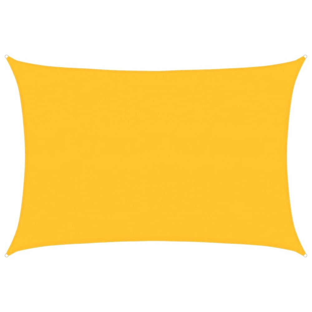 vidaXL Pânză parasolar, galben dreptunghiular 4x5 m, HDPE, 160 g/m²