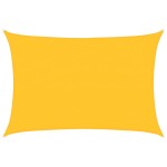 vidaXL Pânză parasolar, galben dreptunghiular 4x5 m, HDPE, 160 g/m²
