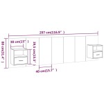 vidaXL Tăblie de pat cu dulapuri, gri beton, lemn prelucrat vidaXL Tăblie de pat cu dulapuri, gri beton, lemn prelucrat