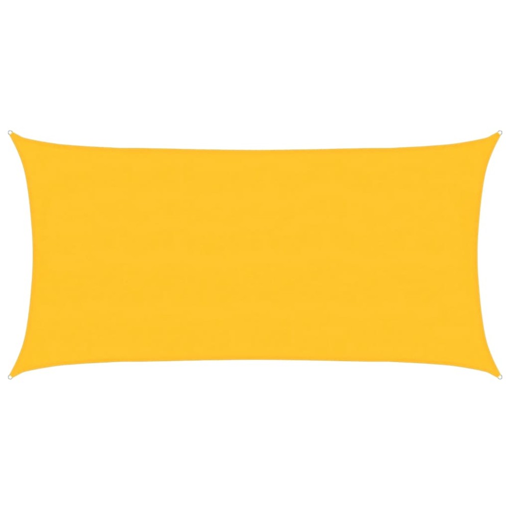 vidaXL Pânză parasolar, galben dreptunghiular 4x7 m, HDPE, 160 g/m²