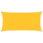 vidaXL Pânză parasolar, galben dreptunghiular 4x7 m, HDPE, 160 g/m²
