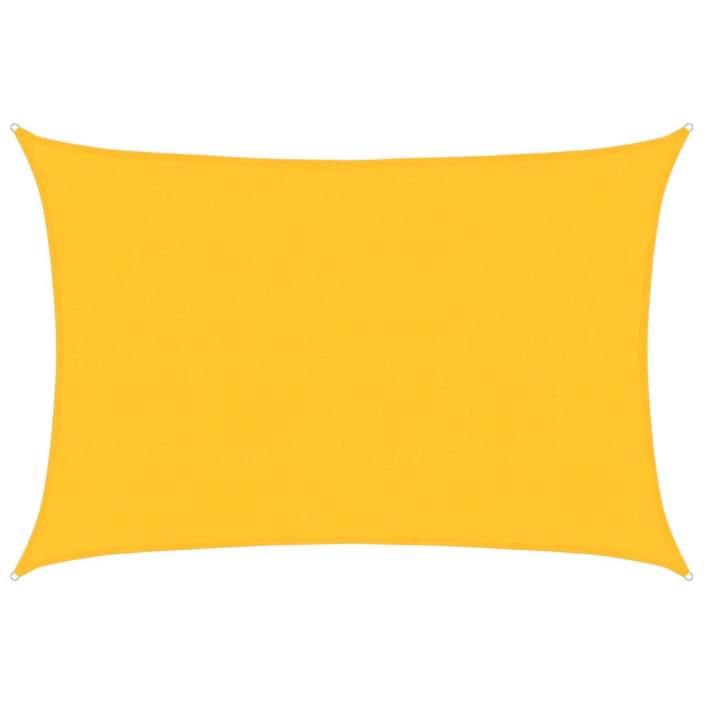 vidaXL Pânză parasolar, galben dreptunghiular 5x6 m, HDPE, 160 g/m²