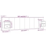 vidaXL Tăblie de pat cu dulapuri, gri beton, lemn prelucrat vidaXL Tăblie de pat cu dulapuri, gri beton, lemn prelucrat