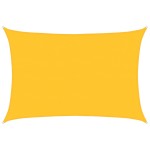 vidaXL Pânză parasolar, galben dreptunghiular 5x7 m, HDPE, 160 g/m²
