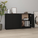 vidaXL Servante, 2 buc., negru, 60x30x70 cm, lemn compozit vidaXL Servante, 2 buc., negru, 60x30x70 cm, lemn compozit