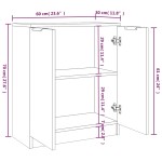 vidaXL Servante, 2 buc., negru, 60x30x70 cm, lemn compozit vidaXL Servante, 2 buc., negru, 60x30x70 cm, lemn compozit