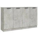 vidaXL Servante, 2 piese, gri beton, 60x30x70 cm, lemn prelucrat