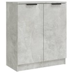vidaXL Servante, 2 piese, gri beton, 60x30x70 cm, lemn prelucrat