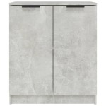 vidaXL Servante, 2 piese, gri beton, 60x30x70 cm, lemn prelucrat