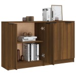 vidaXL Servante, 2 buc., stejar maro, 60x30x70 cm, lemn prelucrat