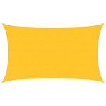 vidaXL Pânză parasolar, galben dreptunghiular 5x8 m, HDPE, 160 g/m²