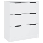 vidaXL Servante, 3 piese, alb, lemn prelucrat vidaXL Servante, 3 piese, alb, lemn prelucrat