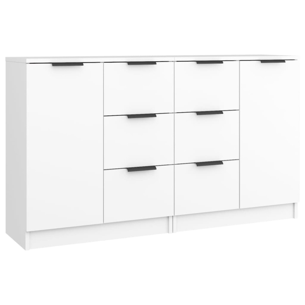 vidaXL Servante, 2 buc.,, alb, 60x30x70 cm, lemn prelucrat