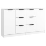 vidaXL Servante, 2 buc.,, alb, 60x30x70 cm, lemn prelucrat