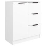 vidaXL Servante, 2 buc.,, alb, 60x30x70 cm, lemn prelucrat