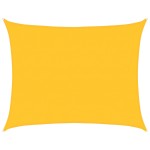 vidaXL Pânză parasolar, galben dreptunghiular 6x7 m, HDPE, 160 g/m²