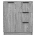 vidaXL Servante, 2 buc., sonoma gri, 60x30x70 cm, lemn prelucrat