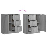vidaXL Servante, 2 buc., sonoma gri, 60x30x70 cm, lemn prelucrat