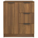 vidaXL Servante, 2 buc., stejar maro, 60x30x70 cm, lemn prelucrat