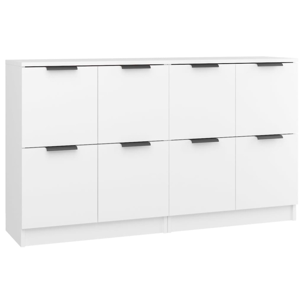 vidaXL Servante, 2 piese, alb, 60x30x70 cm, lemn prelucrat