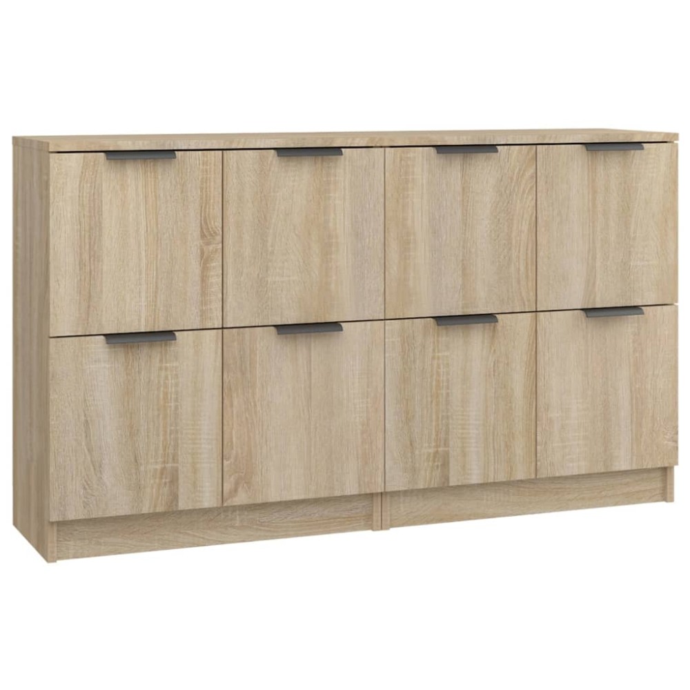 vidaXL Servante, 2 piese, stejar sonoma, 60x30x70 cm, lemn prelucrat