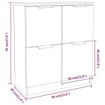 vidaXL Servante, 2 piese, stejar sonoma, 60x30x70 cm, lemn prelucrat