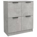 vidaXL Servante, 2 piese, gri beton, 60x30x70 cm, lemn prelucrat