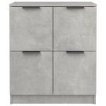 vidaXL Servante, 2 piese, gri beton, 60x30x70 cm, lemn prelucrat