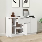 vidaXL Servante, 2 piese, alb, 60x30x70 cm, lemn prelucrat