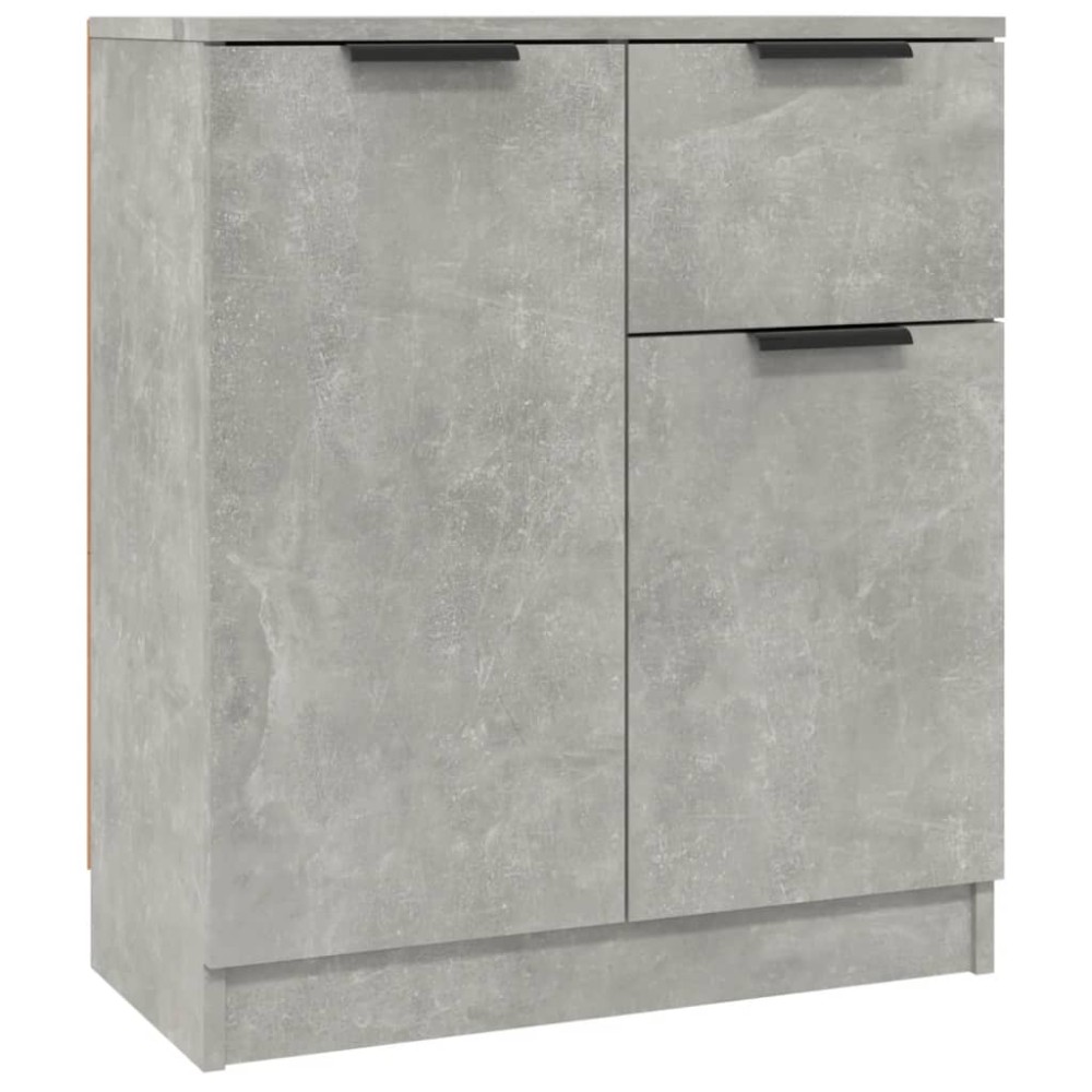vidaXL Servante, 2 piese, gri beton, 60x30x70 cm, lemn prelucrat